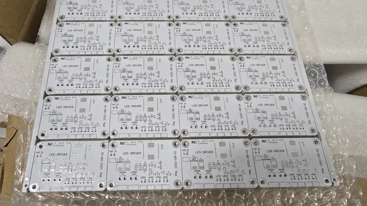 A batch of manufactured LED control boards